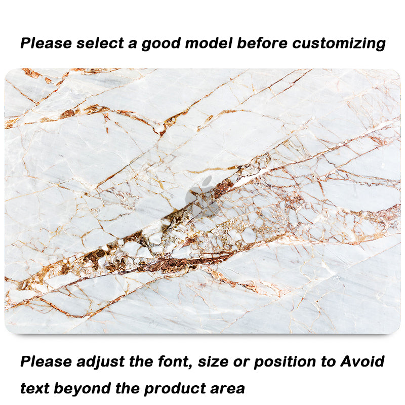 Golden shock Marble | Macbook case customizable