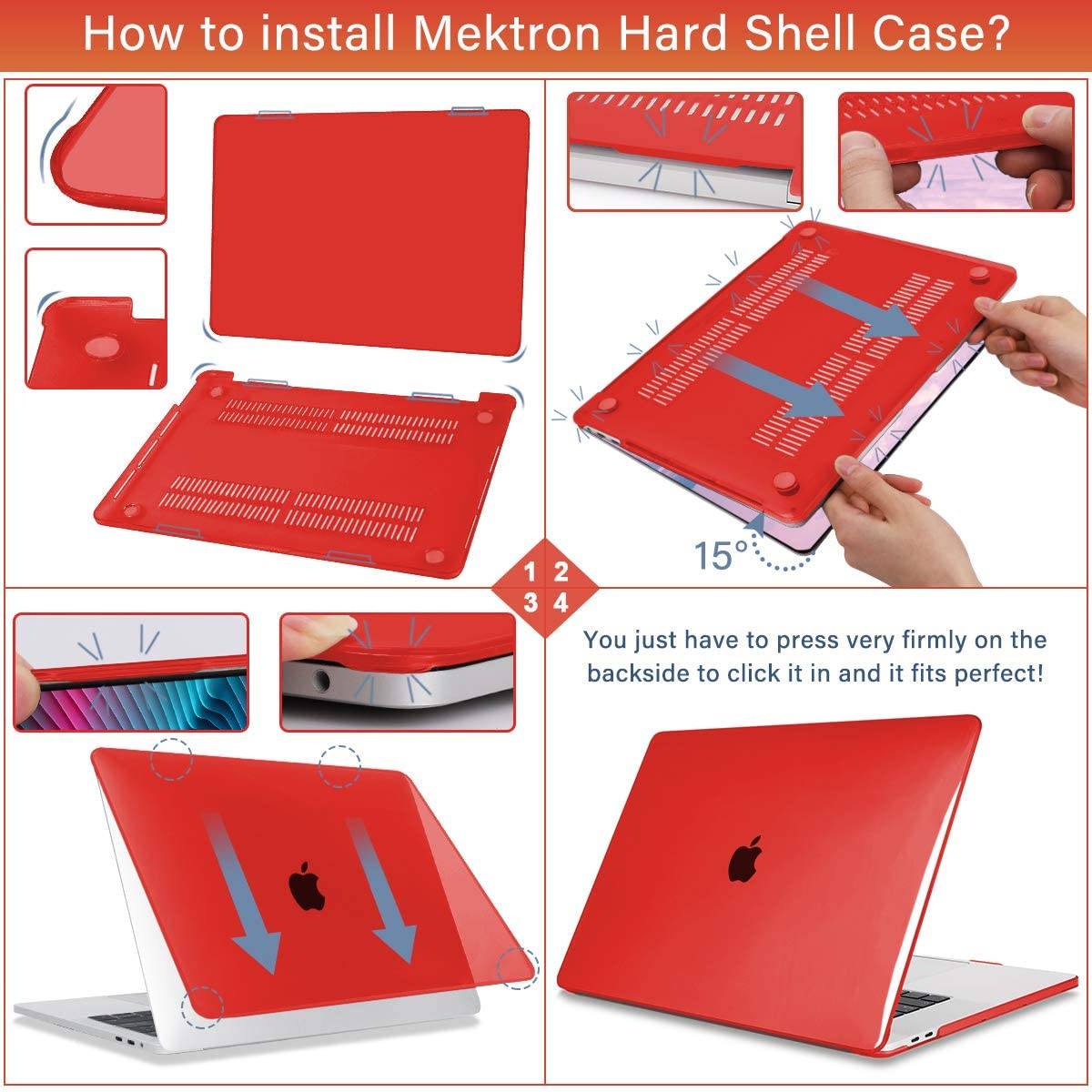 Transparent red | Macbook case customizable